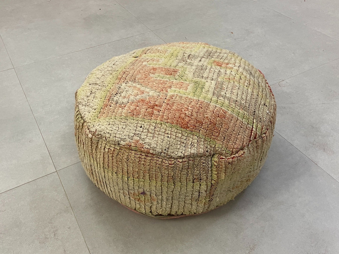 Round moroccan pouf cover - S36