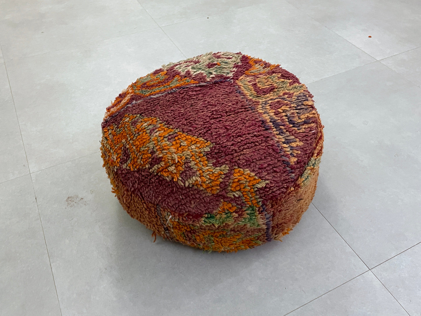 Round moroccan pouf cover - S18