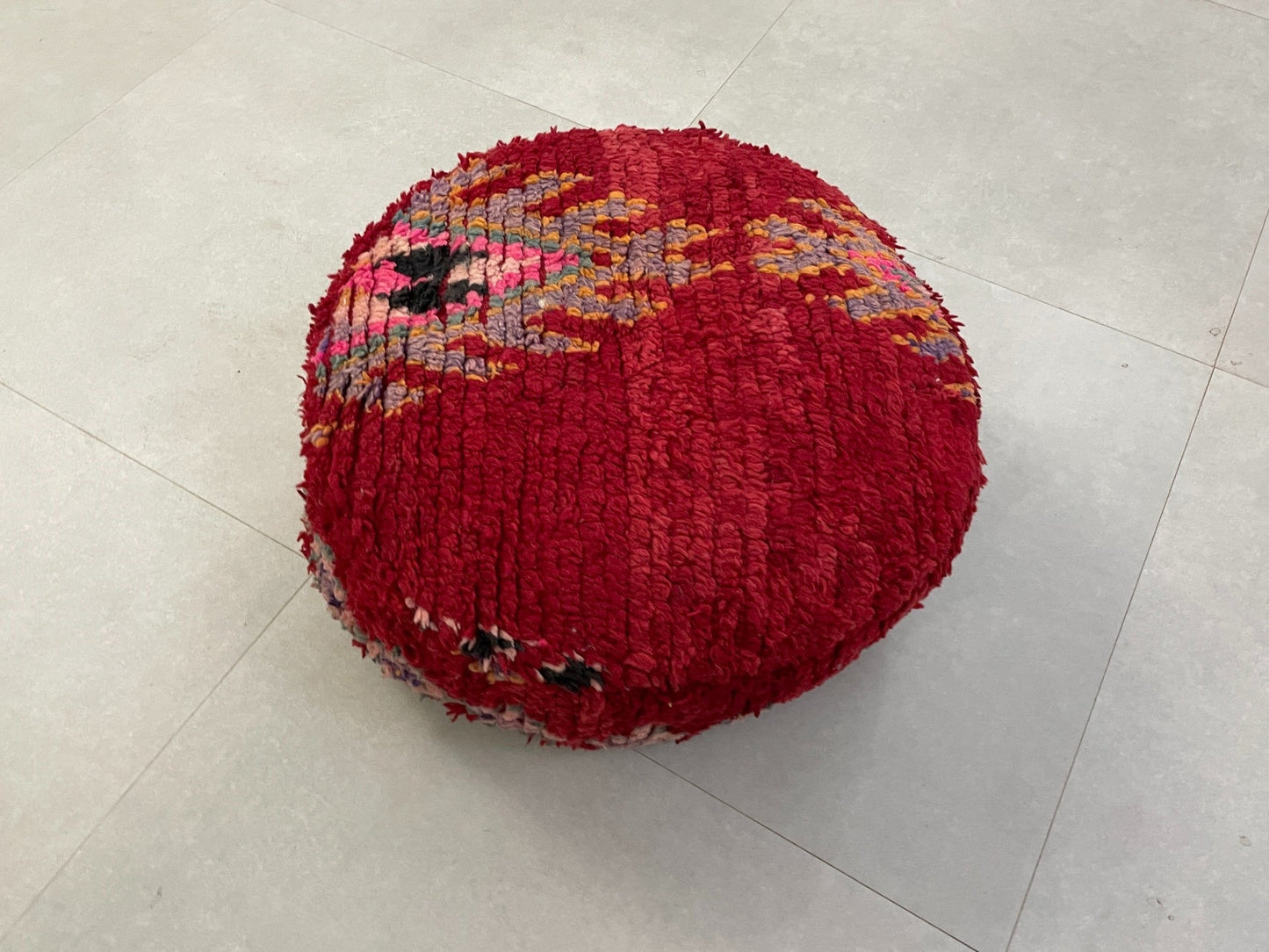 Round moroccan pouf cover - R53
