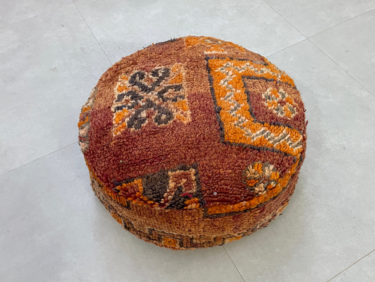 Round moroccan pouf cover - S12
