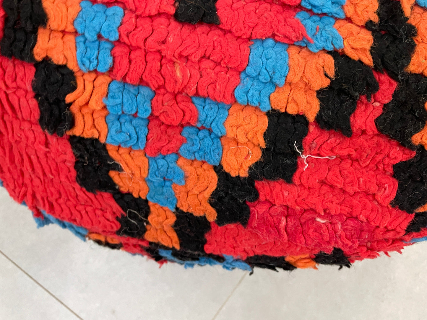 Round moroccan pouf cover - S17