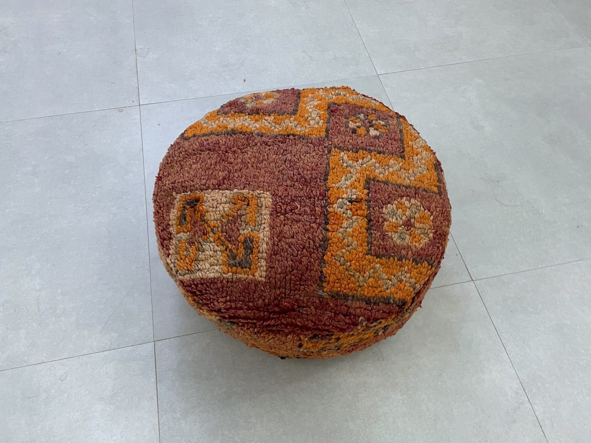 Round moroccan pouf cover - R66