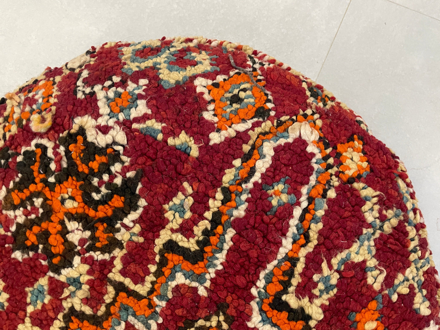 Round moroccan pouf cover - R56