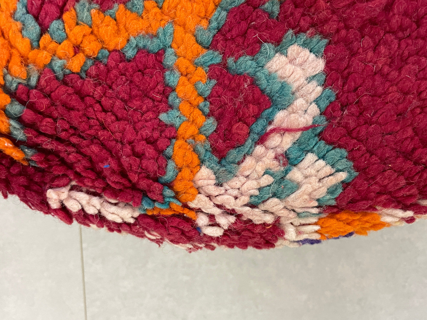 Round moroccan pouf cover - T43