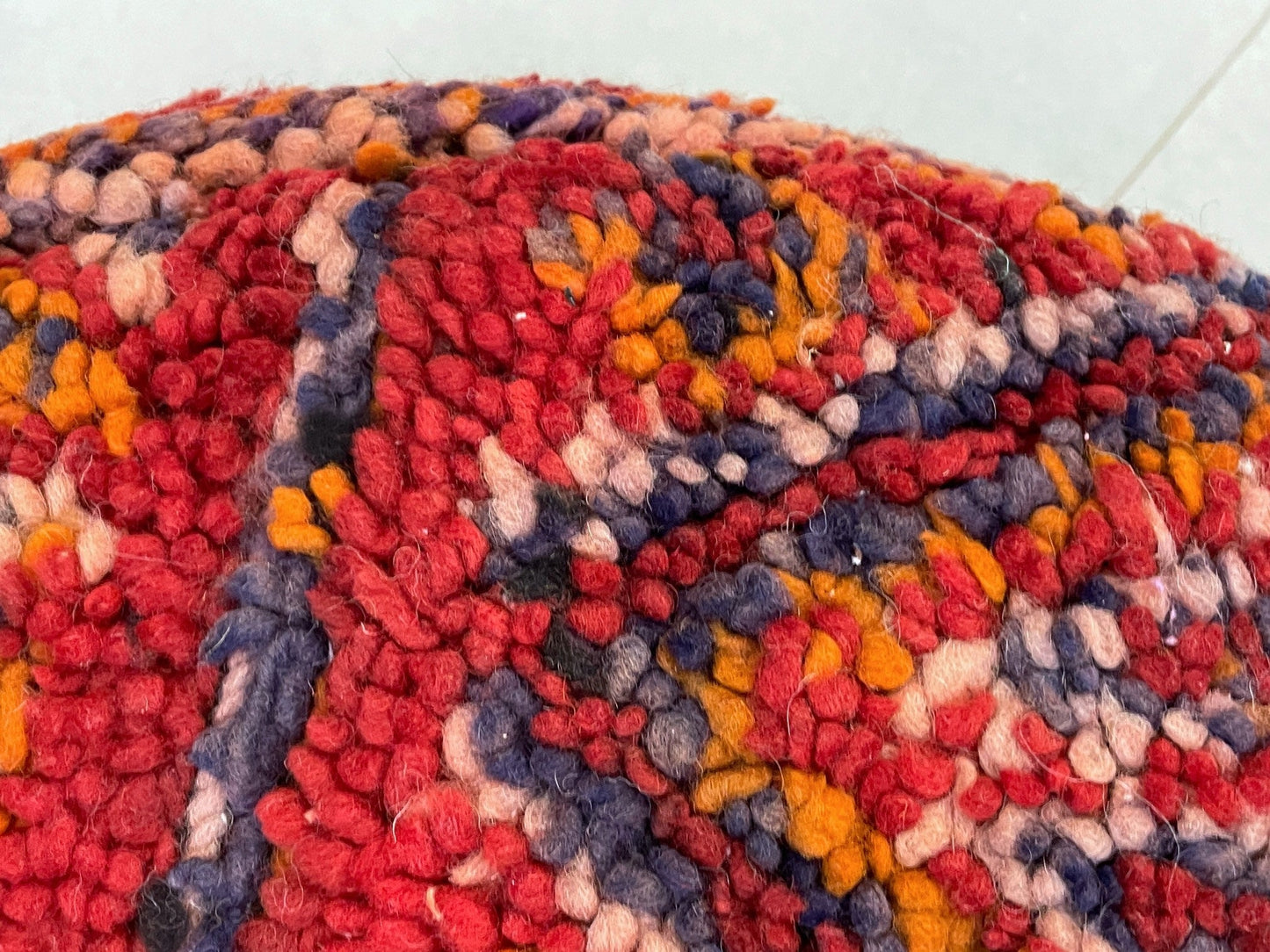 Round moroccan pouf cover - S57