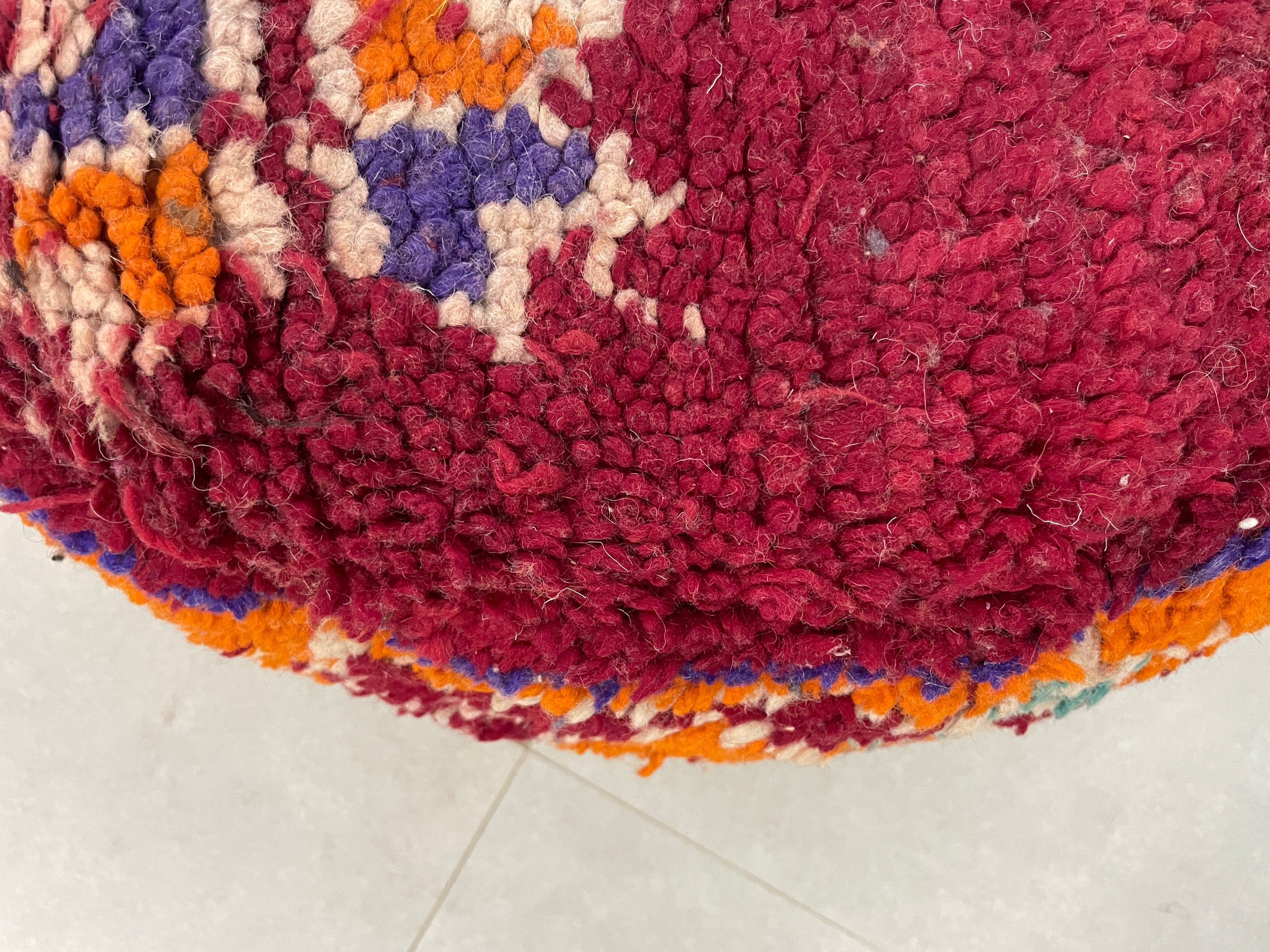 Round moroccan pouf cover - R67