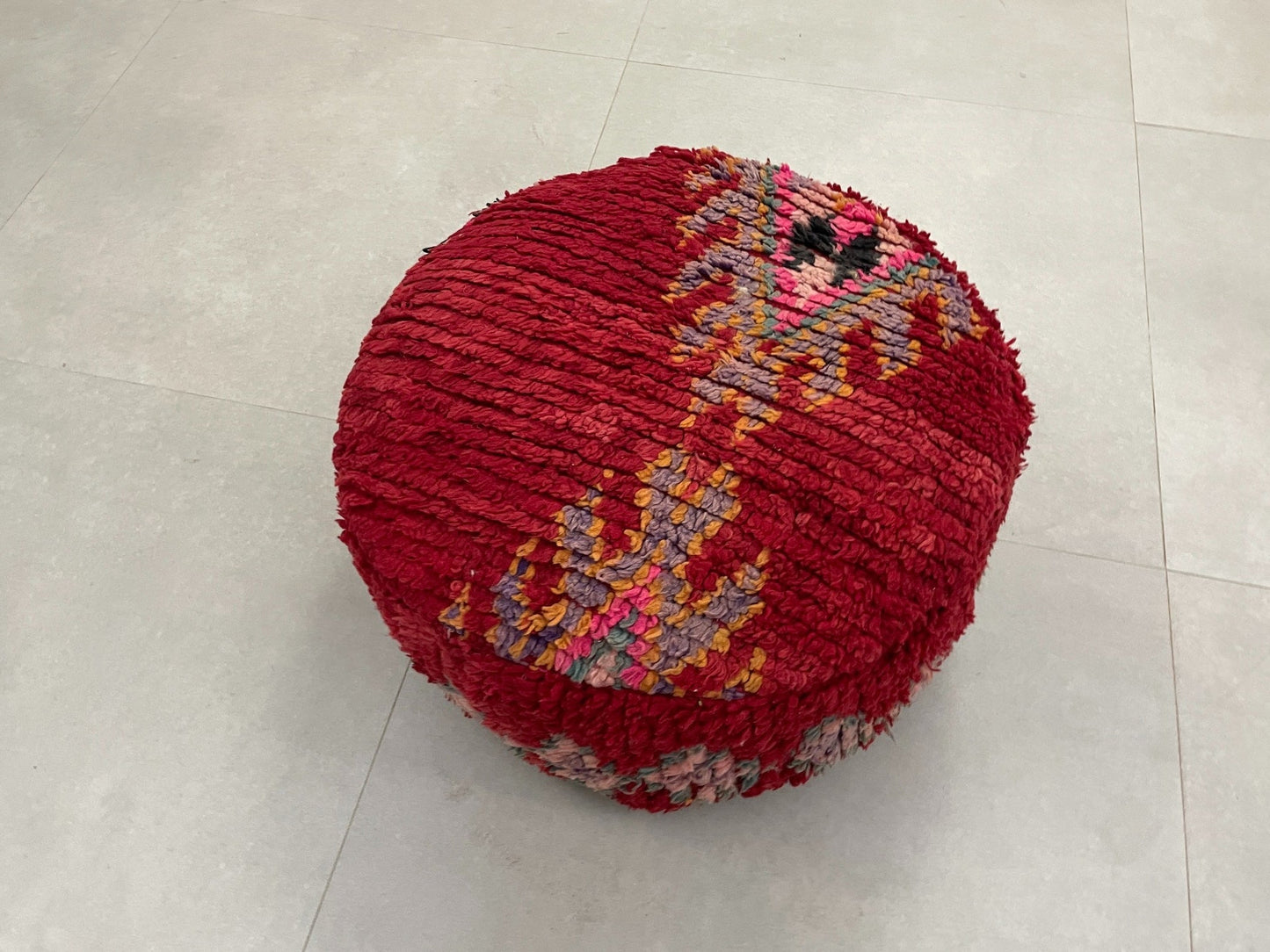 Round moroccan pouf cover - R53