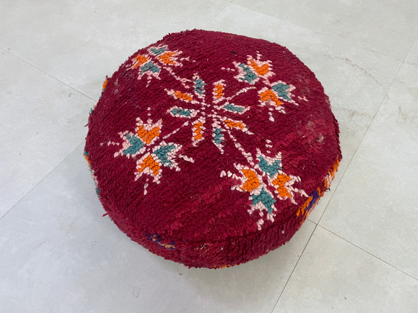 Round moroccan pouf cover - T25