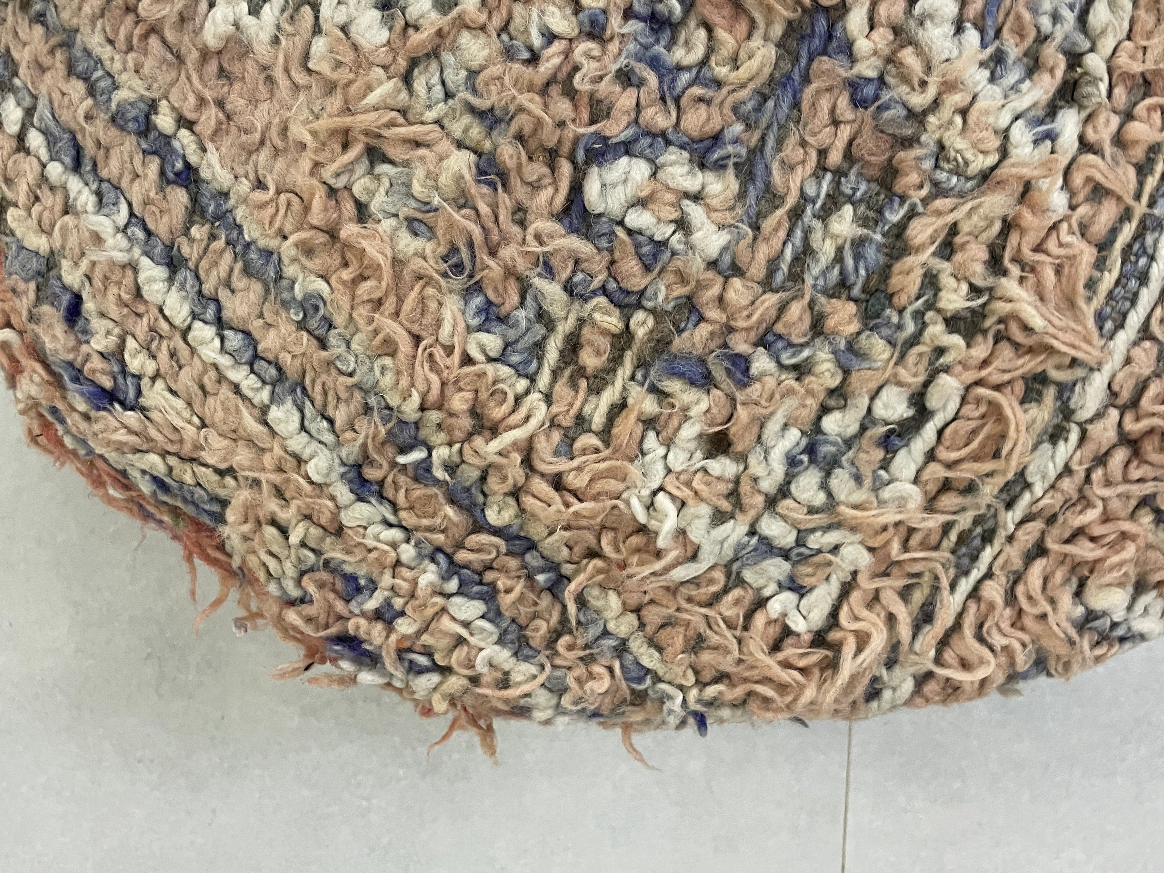 Round moroccan pouf cover - R12