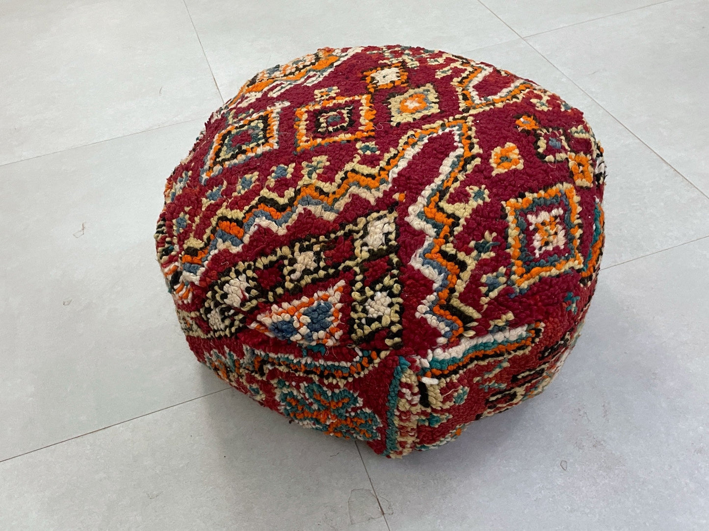 Round moroccan pouf cover - S5