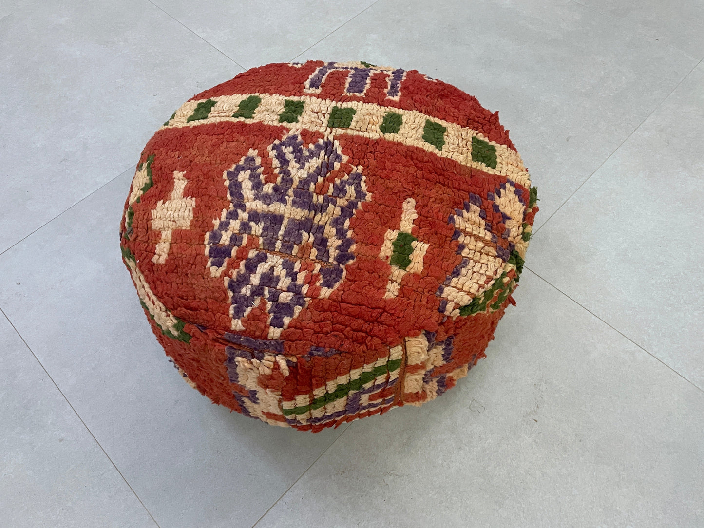 Round moroccan pouf cover - R43