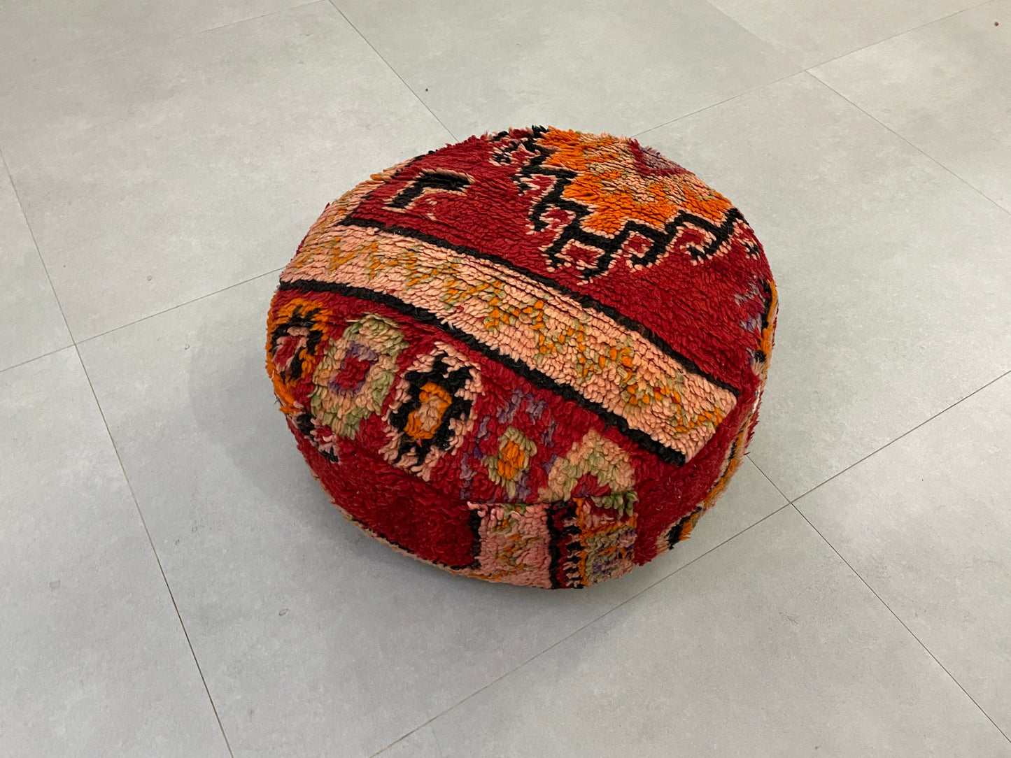 Round moroccan pouf cover - T7