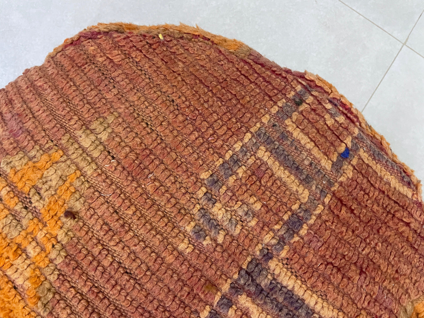 Round moroccan pouf cover - R9