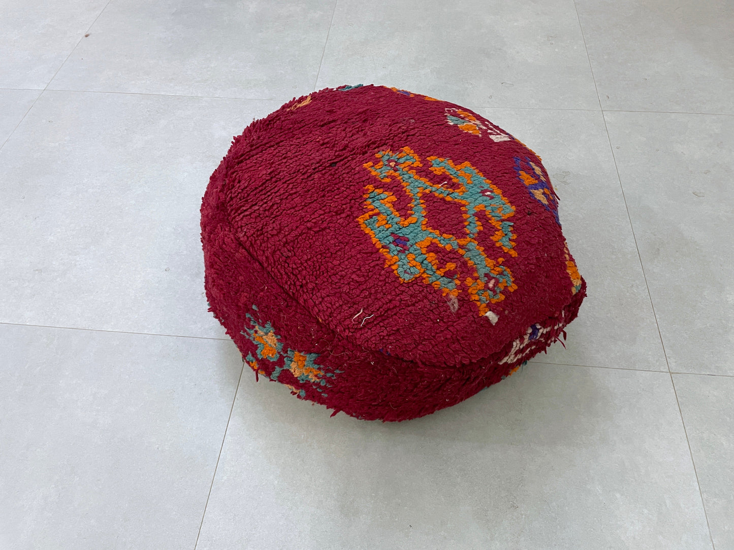 Round moroccan pouf cover - R11
