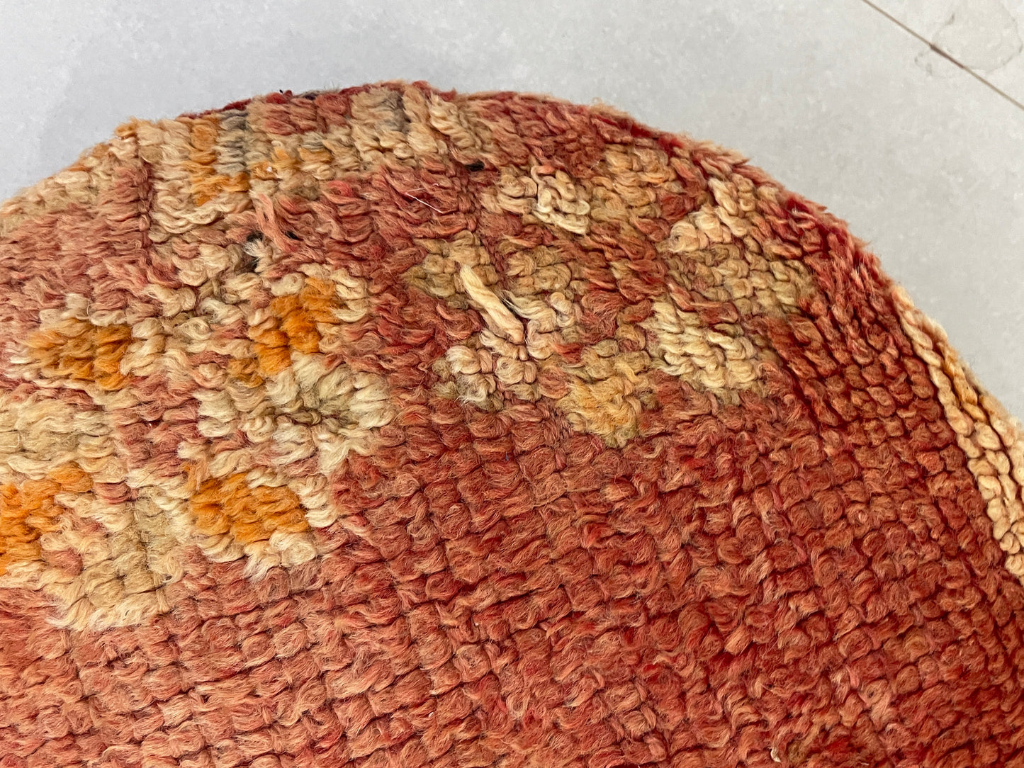 Round moroccan pouf cover - T53