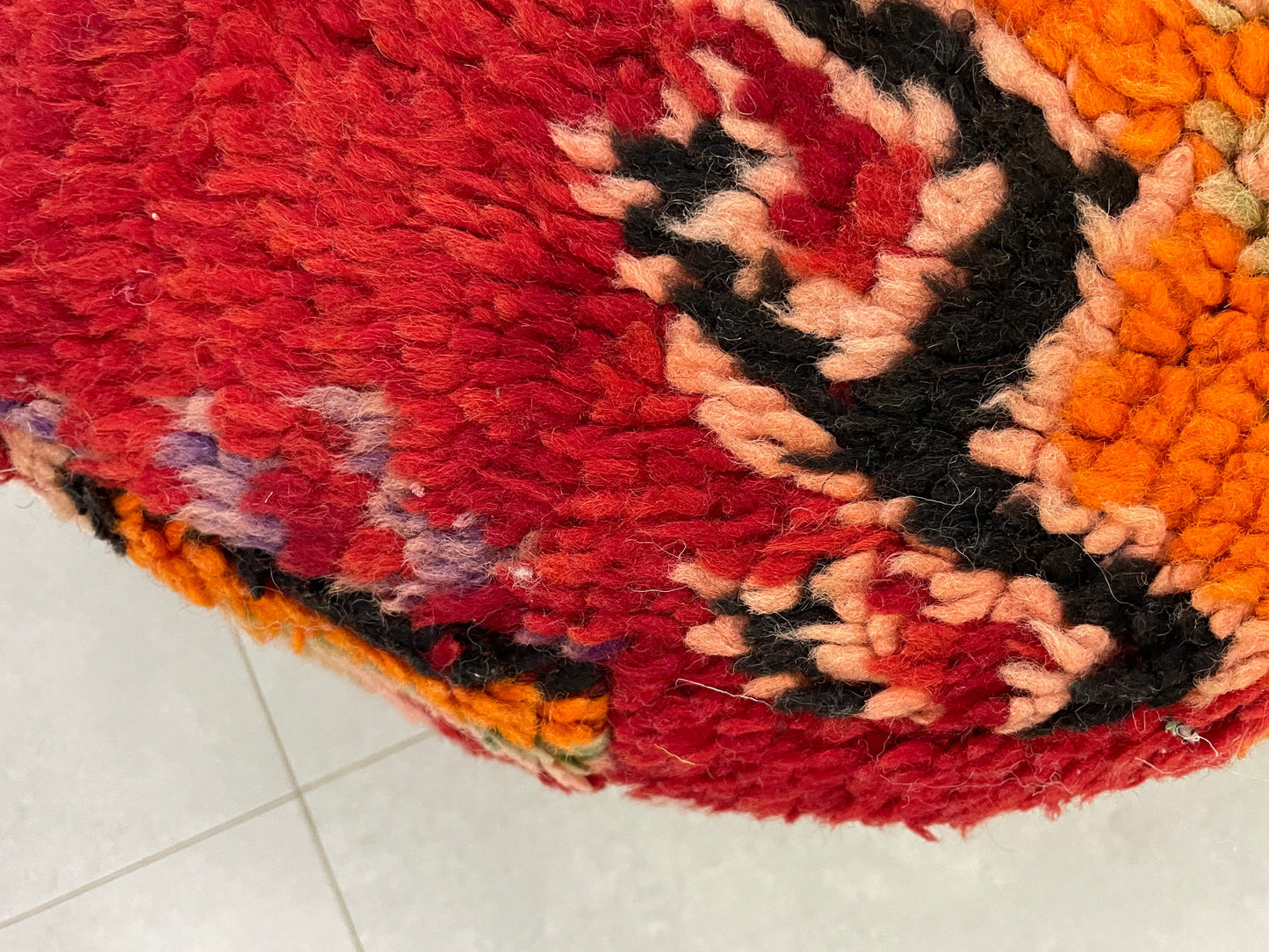 Round moroccan pouf cover - T7