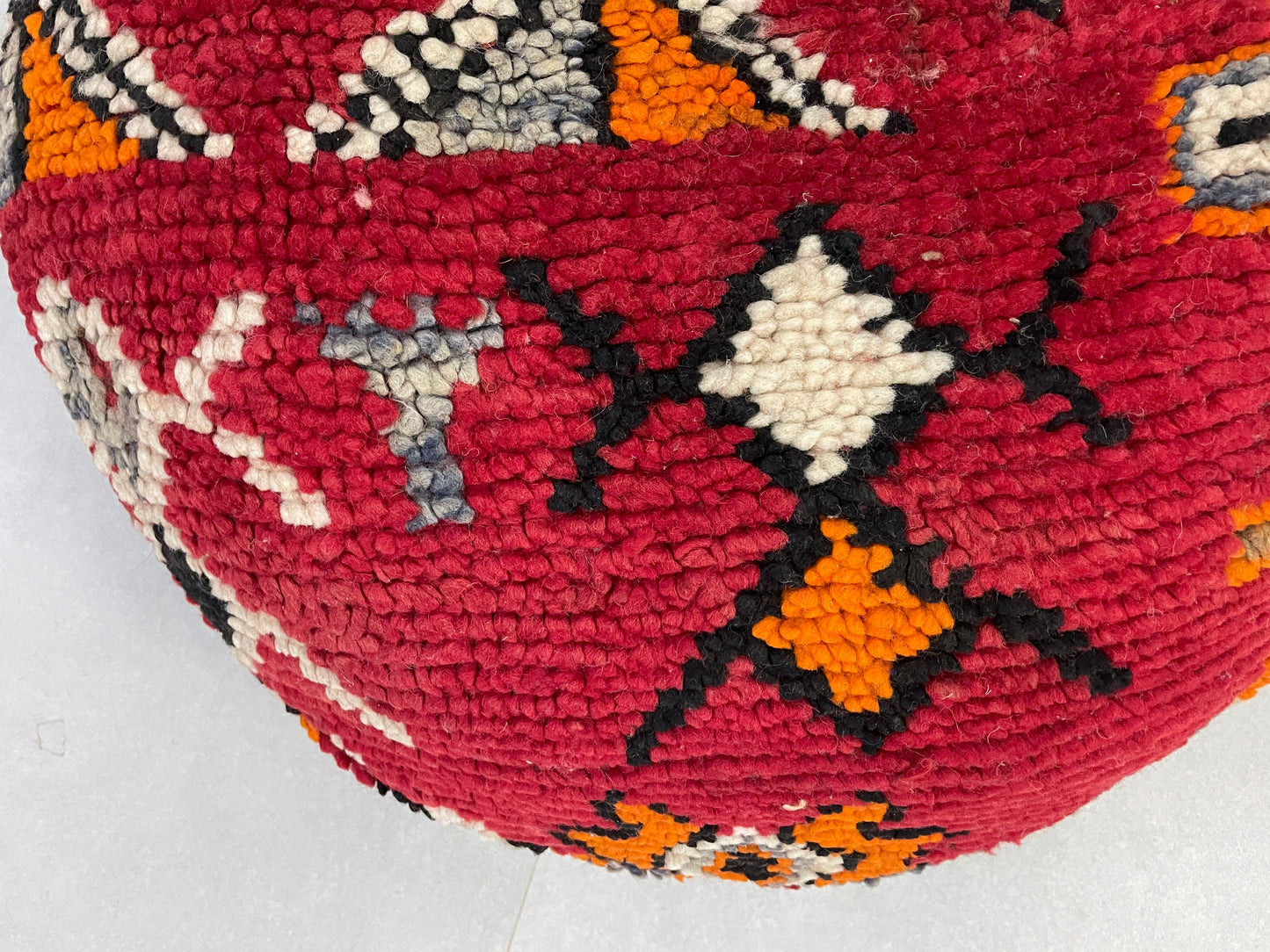 Round moroccan pouf cover - T2