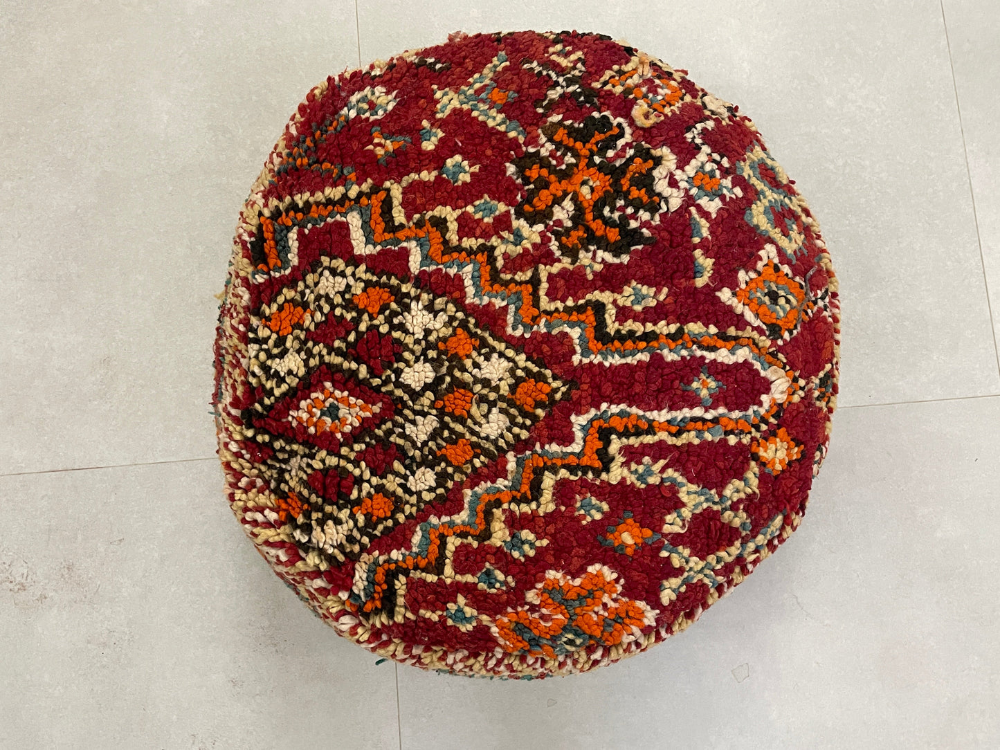 Round moroccan pouf cover - R56