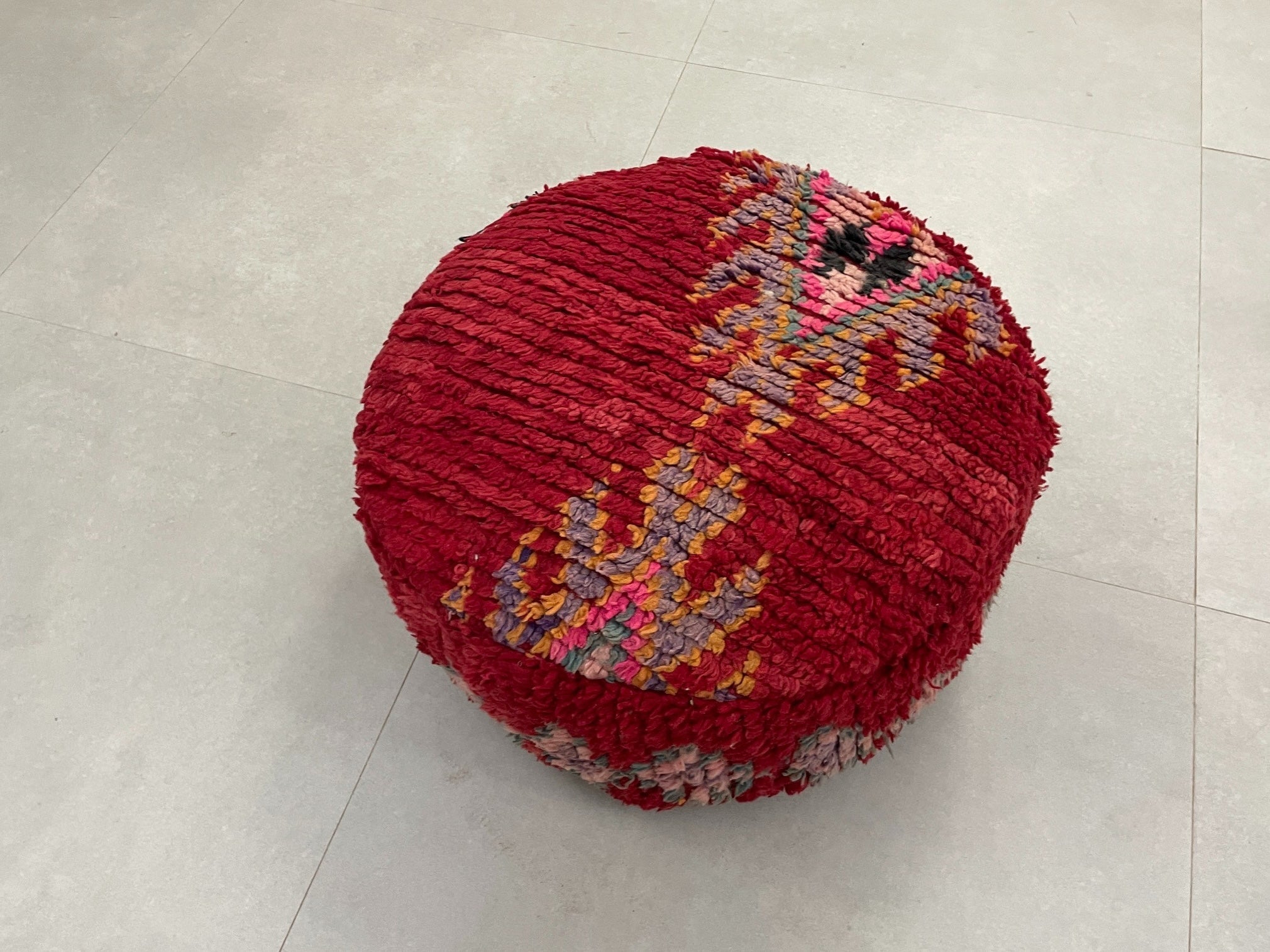 Round moroccan pouf cover - R53