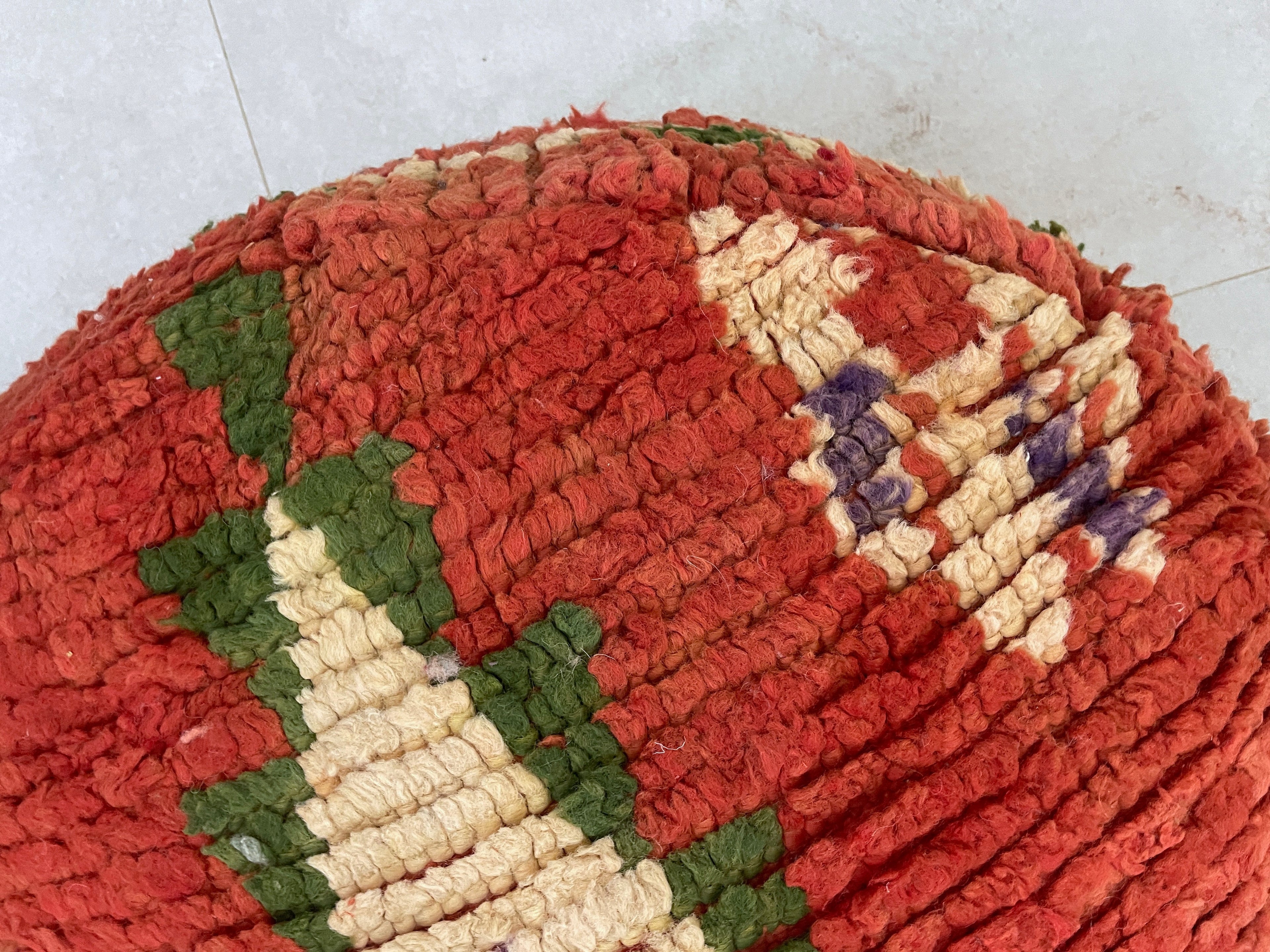 Round moroccan pouf cover - R61