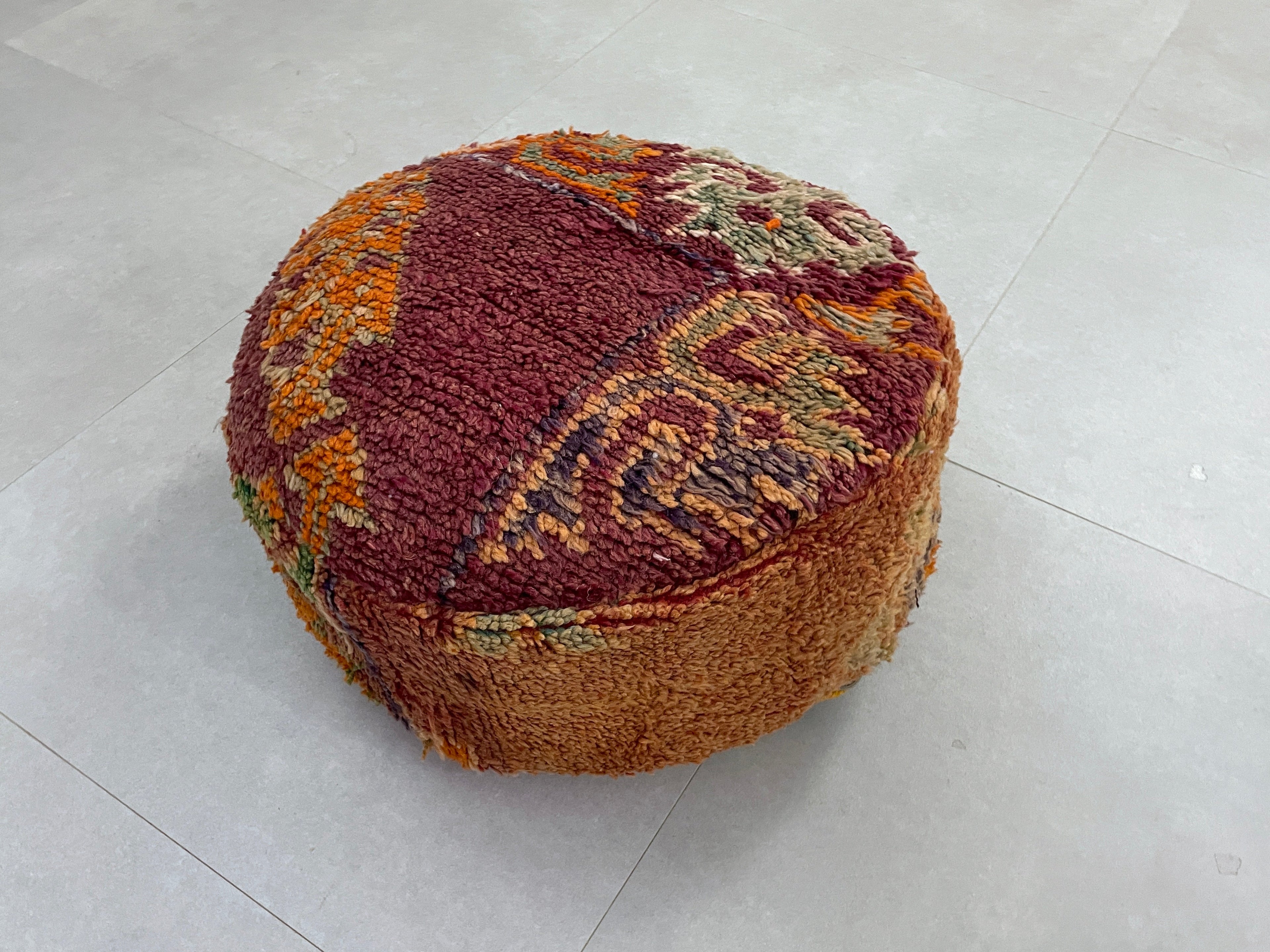Round moroccan pouf cover - S18