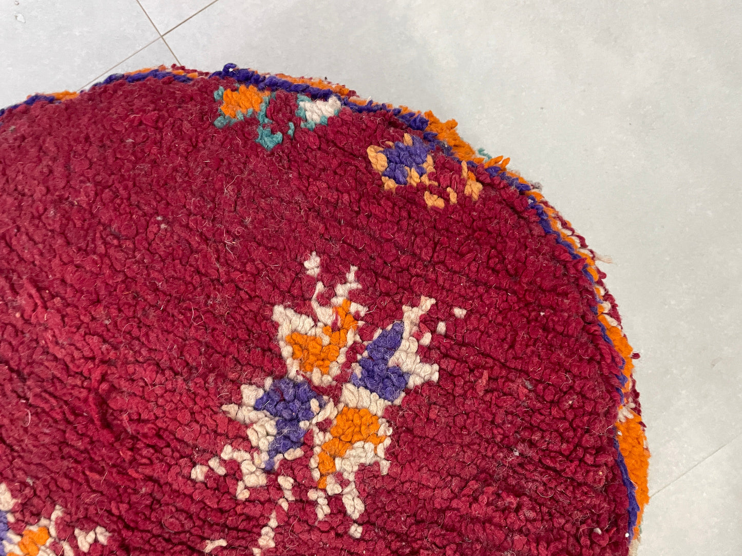 Round moroccan pouf cover - R67