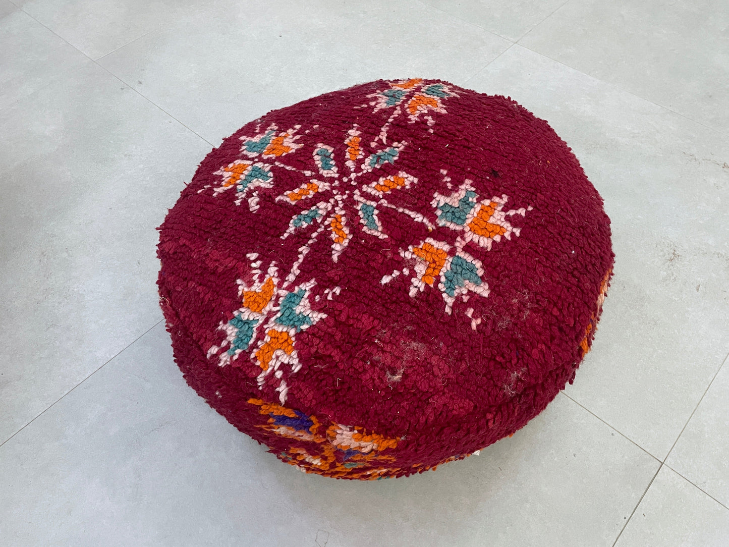 Round moroccan pouf cover - T25