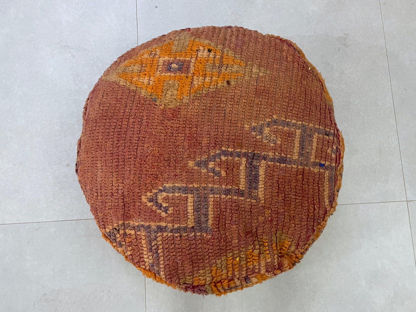 Round moroccan pouf cover - R9