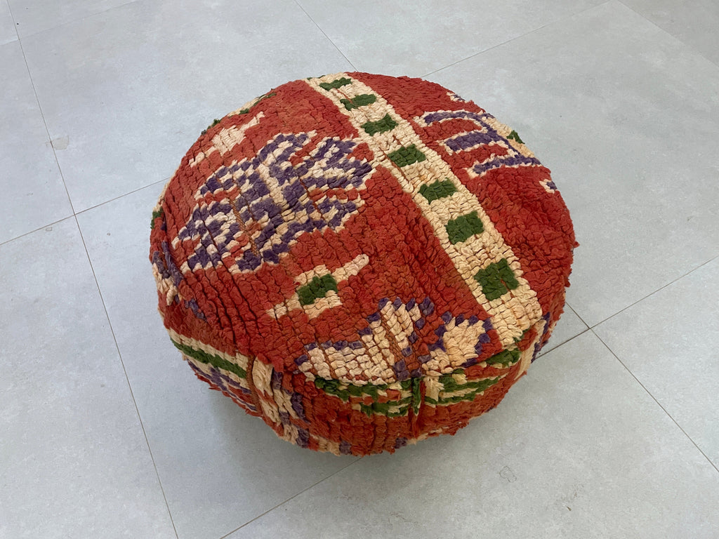 Round moroccan pouf cover - R43