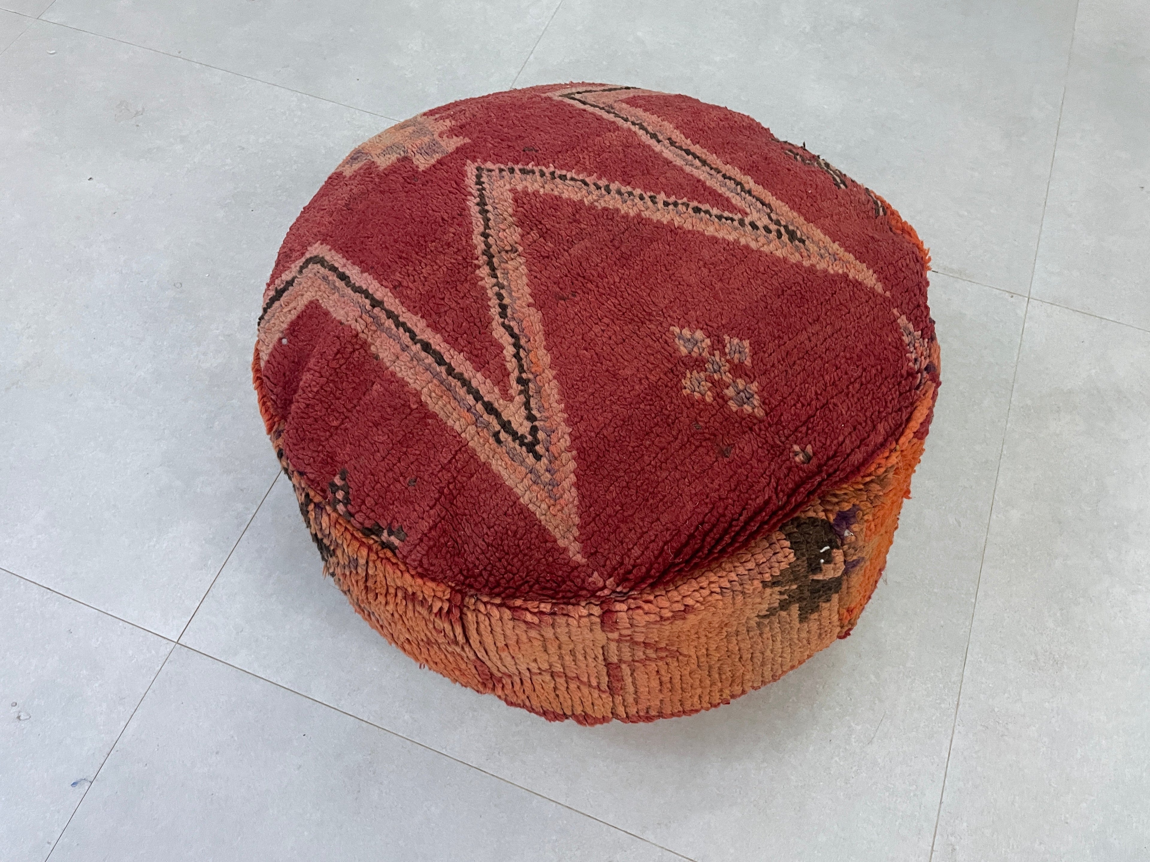Round moroccan pouf cover - R13