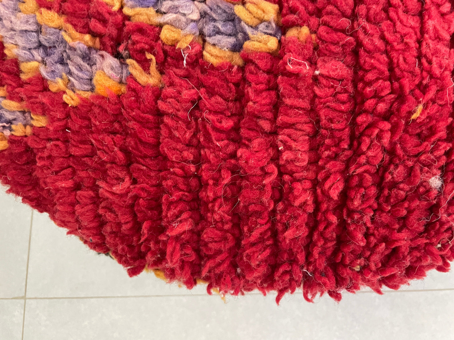 Round moroccan pouf cover - S54