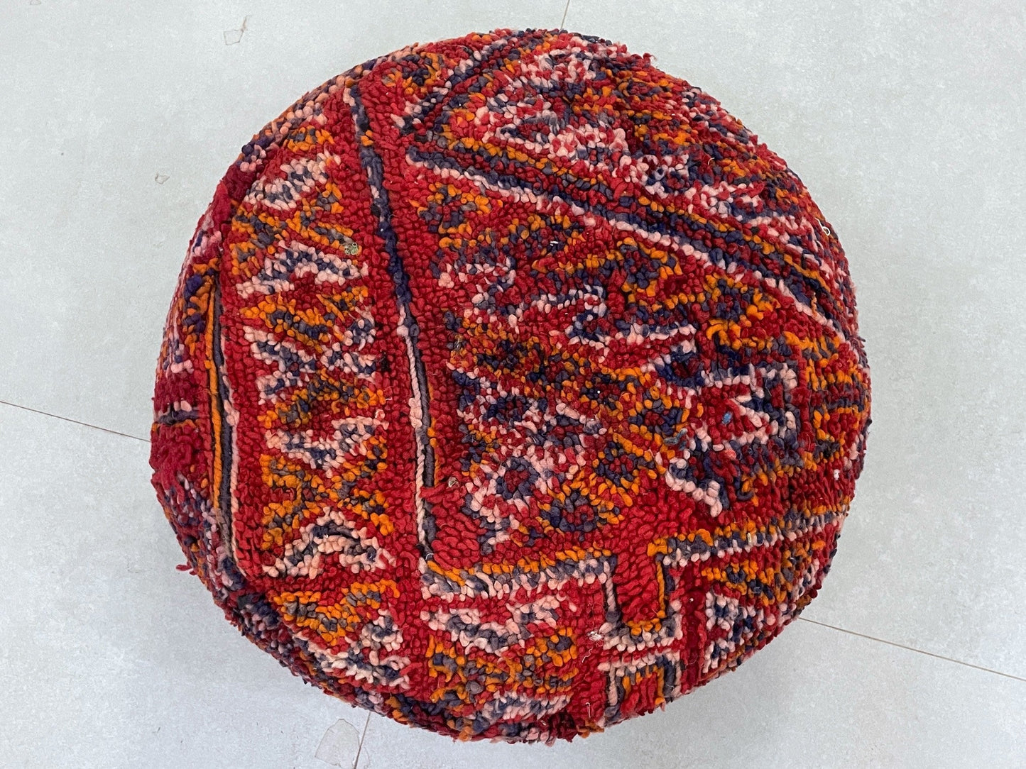 Round moroccan pouf cover - S57