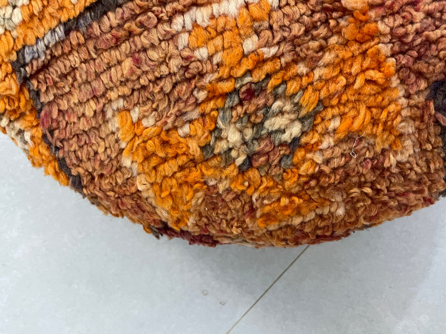 Round moroccan pouf cover - S12