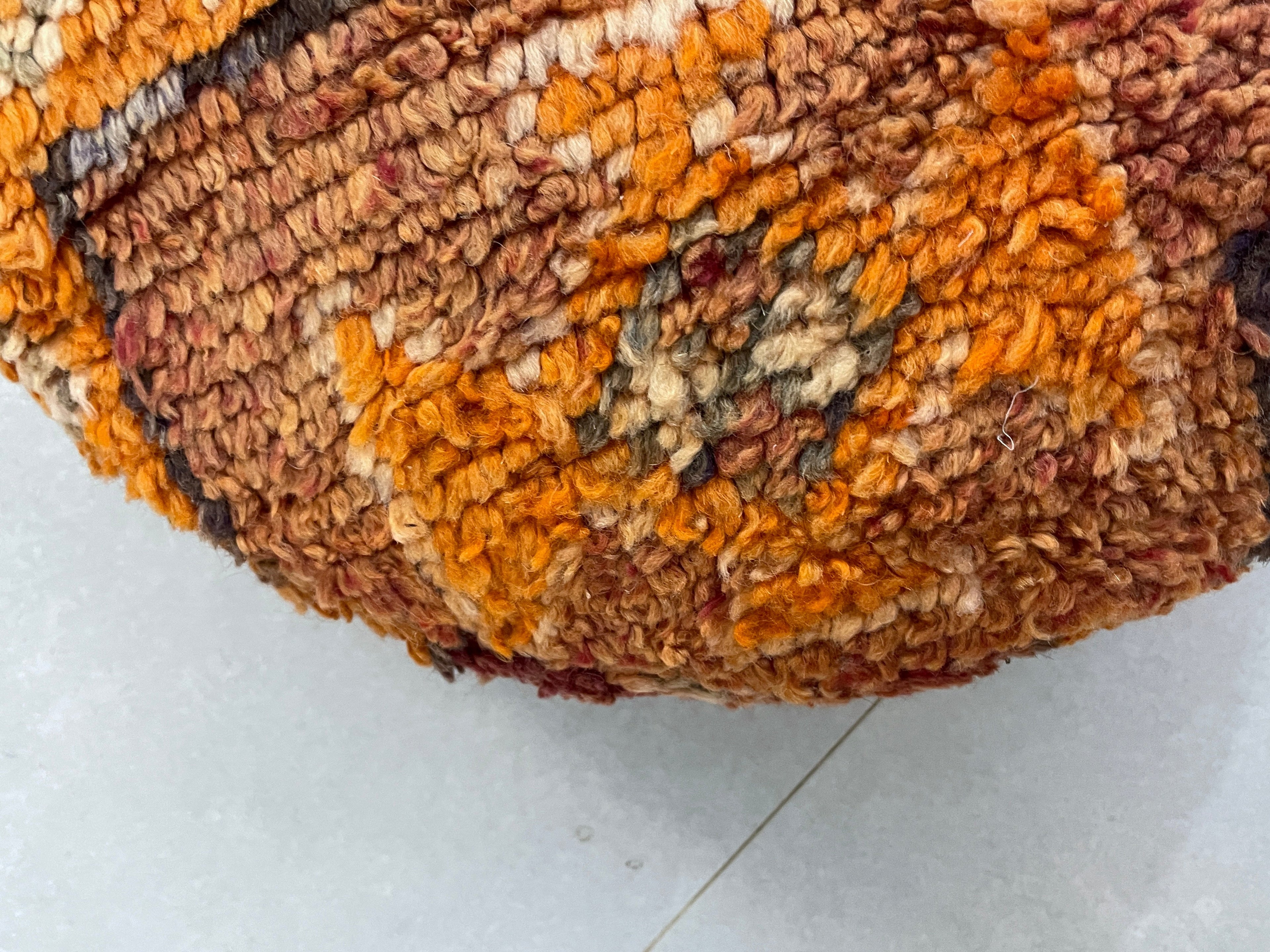 Round moroccan pouf cover - S12