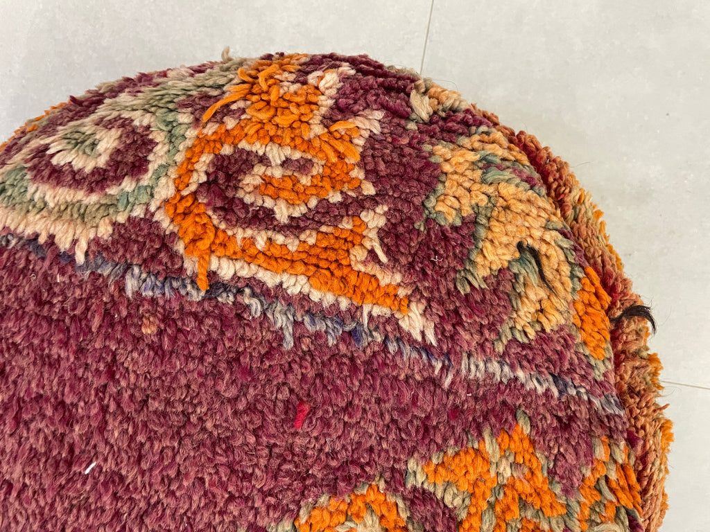 Round moroccan pouf cover - R22