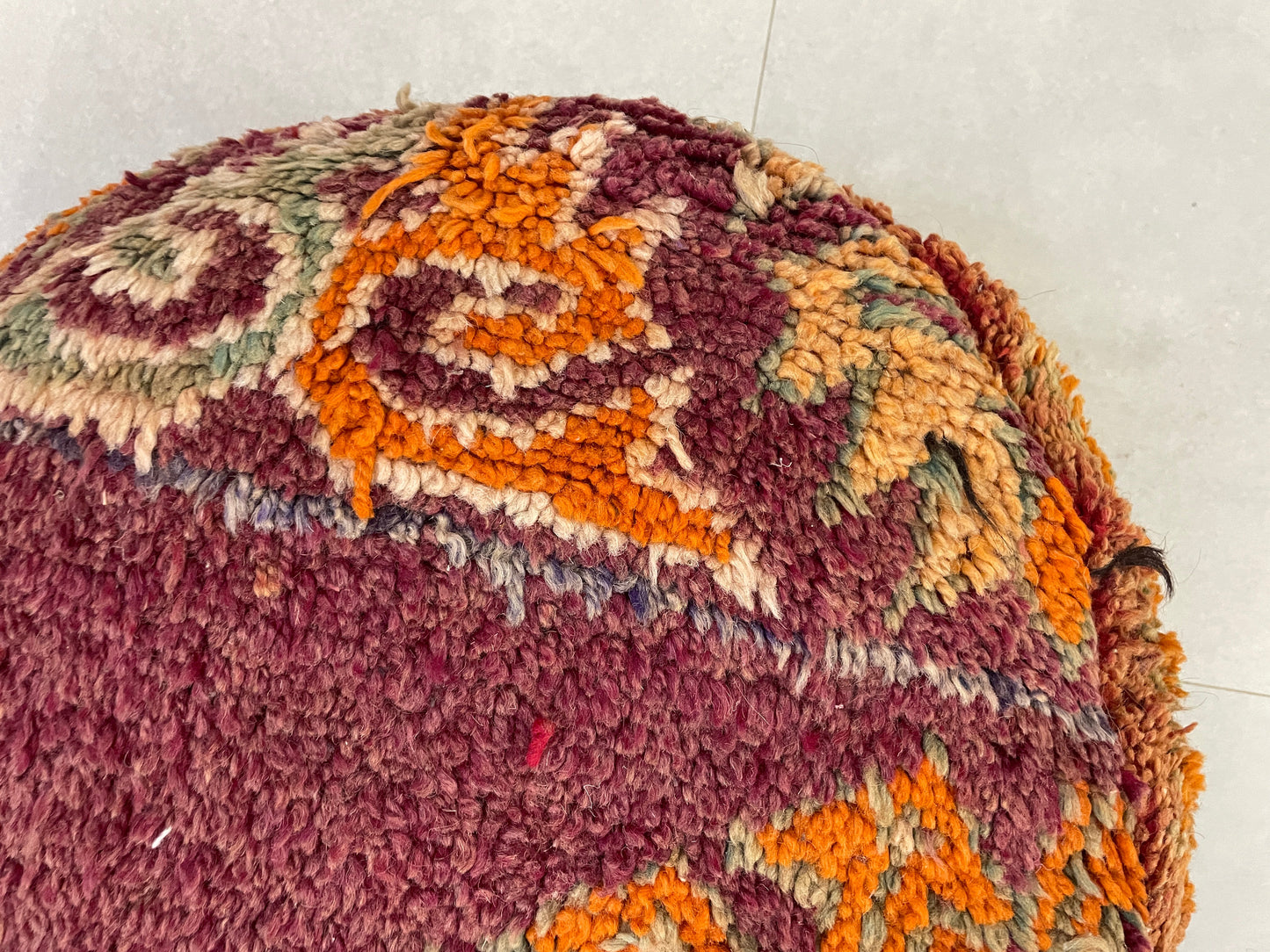 Round moroccan pouf cover - R22