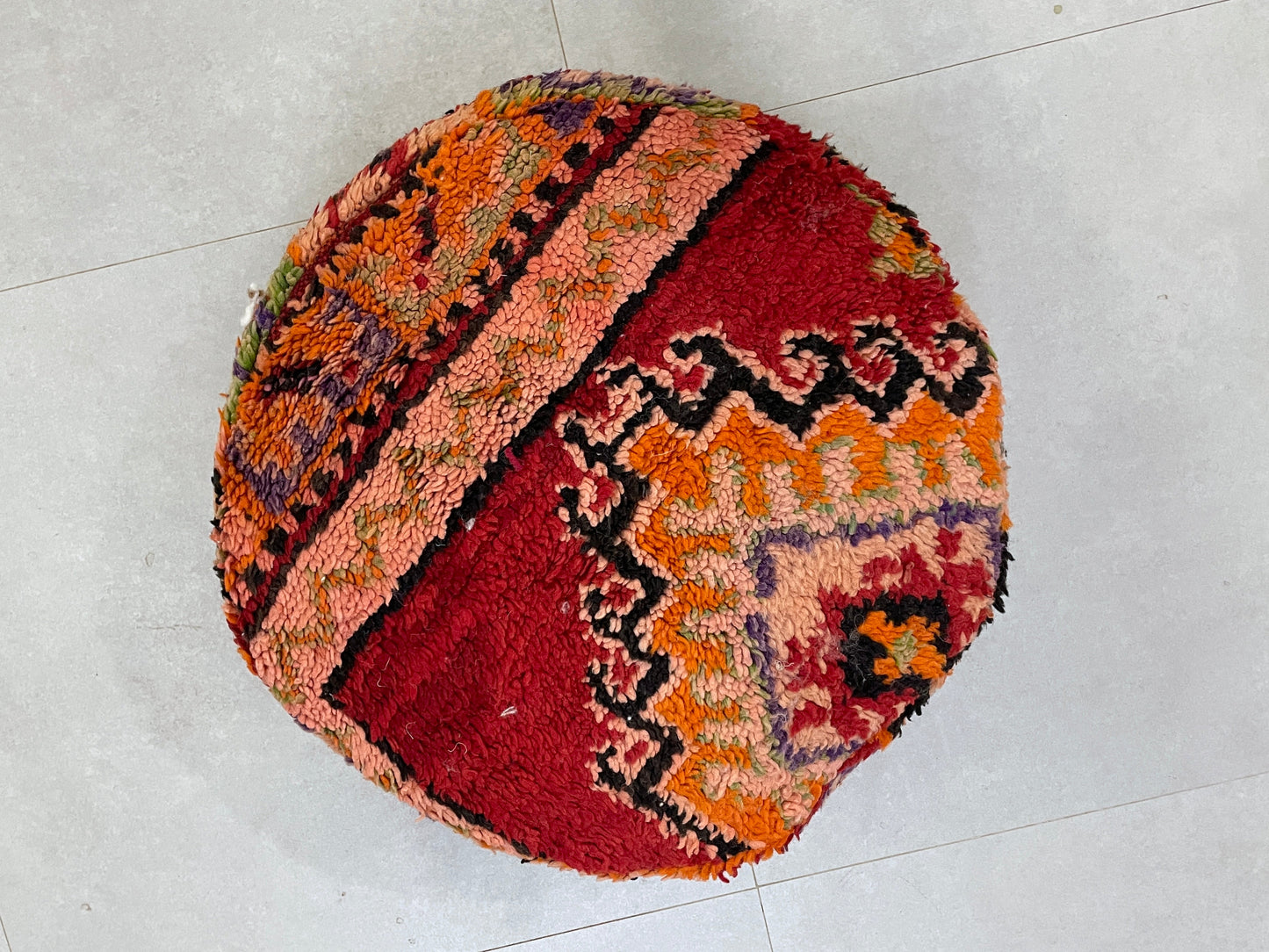Round moroccan pouf cover - S4