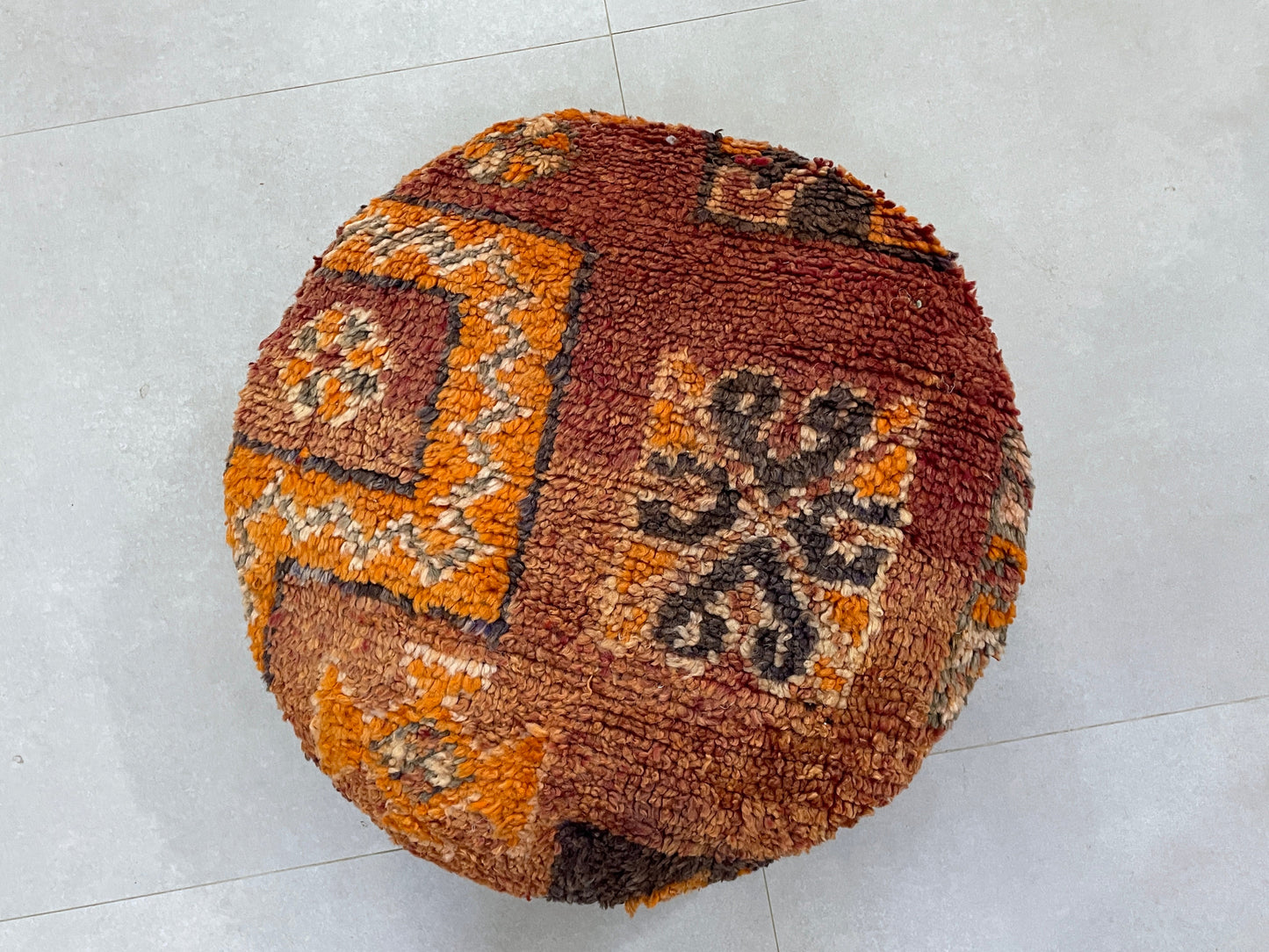 Round moroccan pouf cover - S12