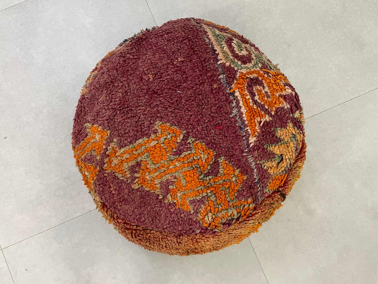 Round moroccan pouf cover - R22