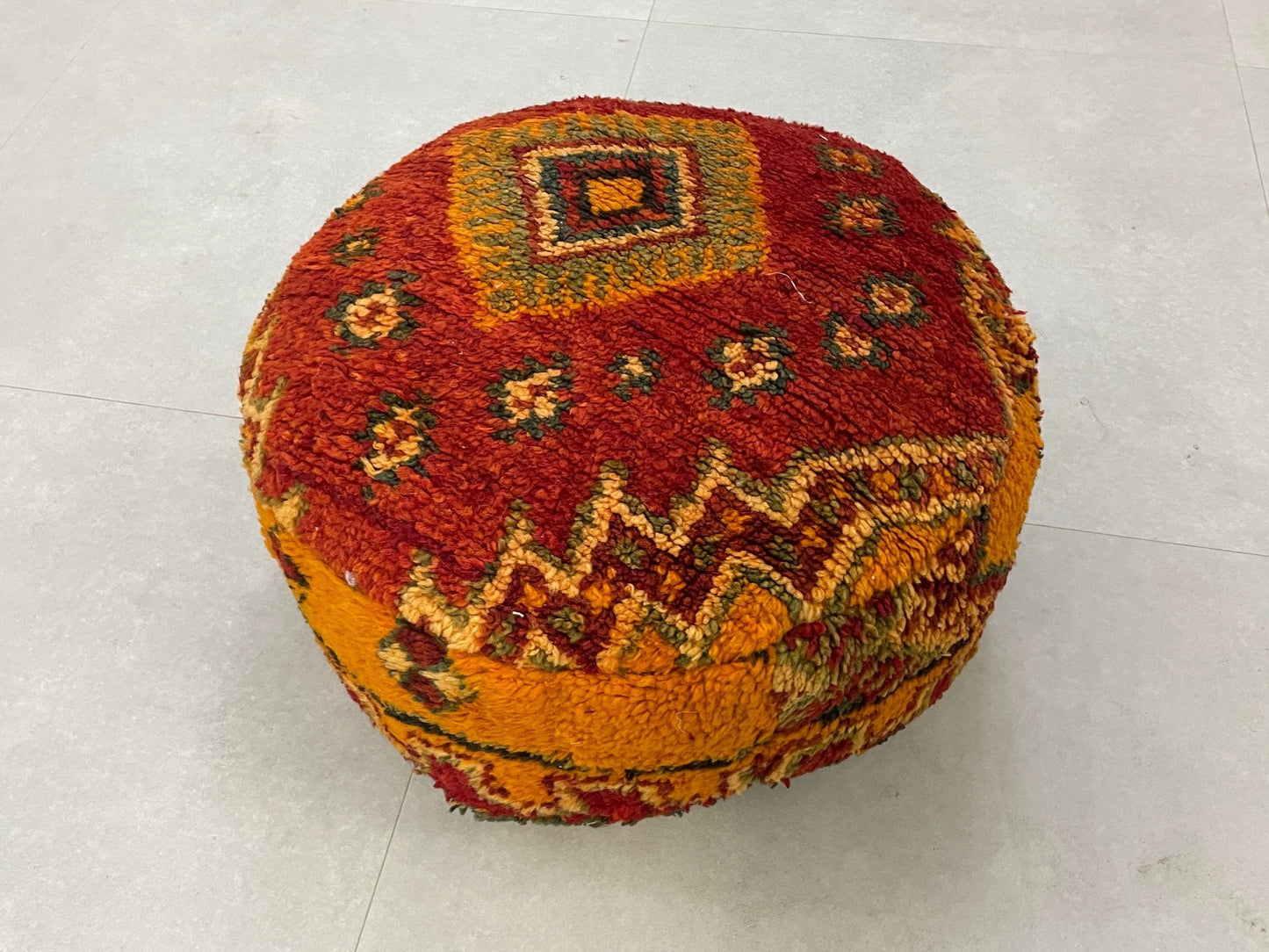 Round moroccan pouf cover - R54