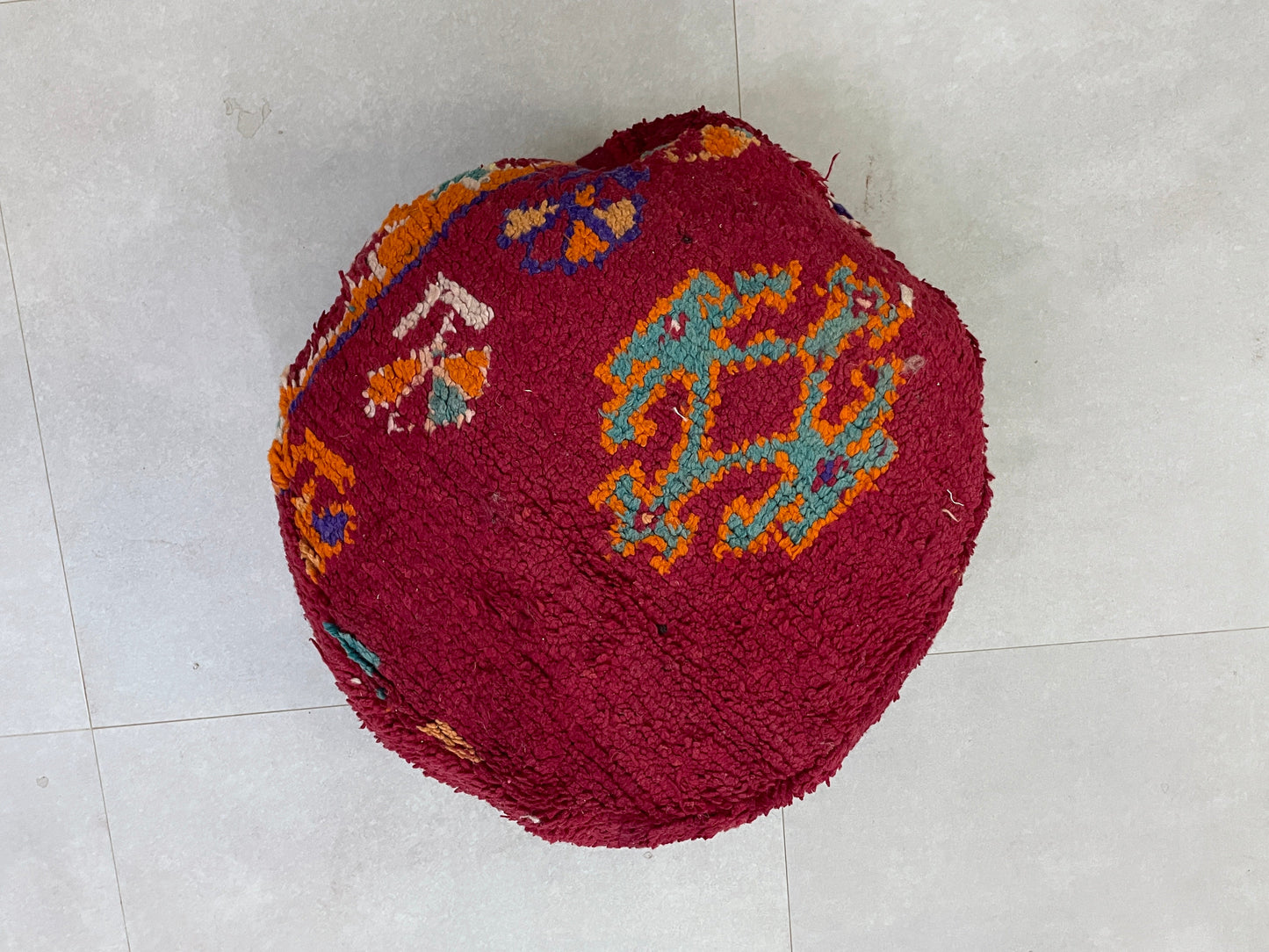 Round moroccan pouf cover - R11