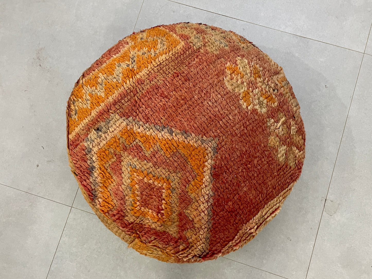 Round moroccan pouf cover - T53