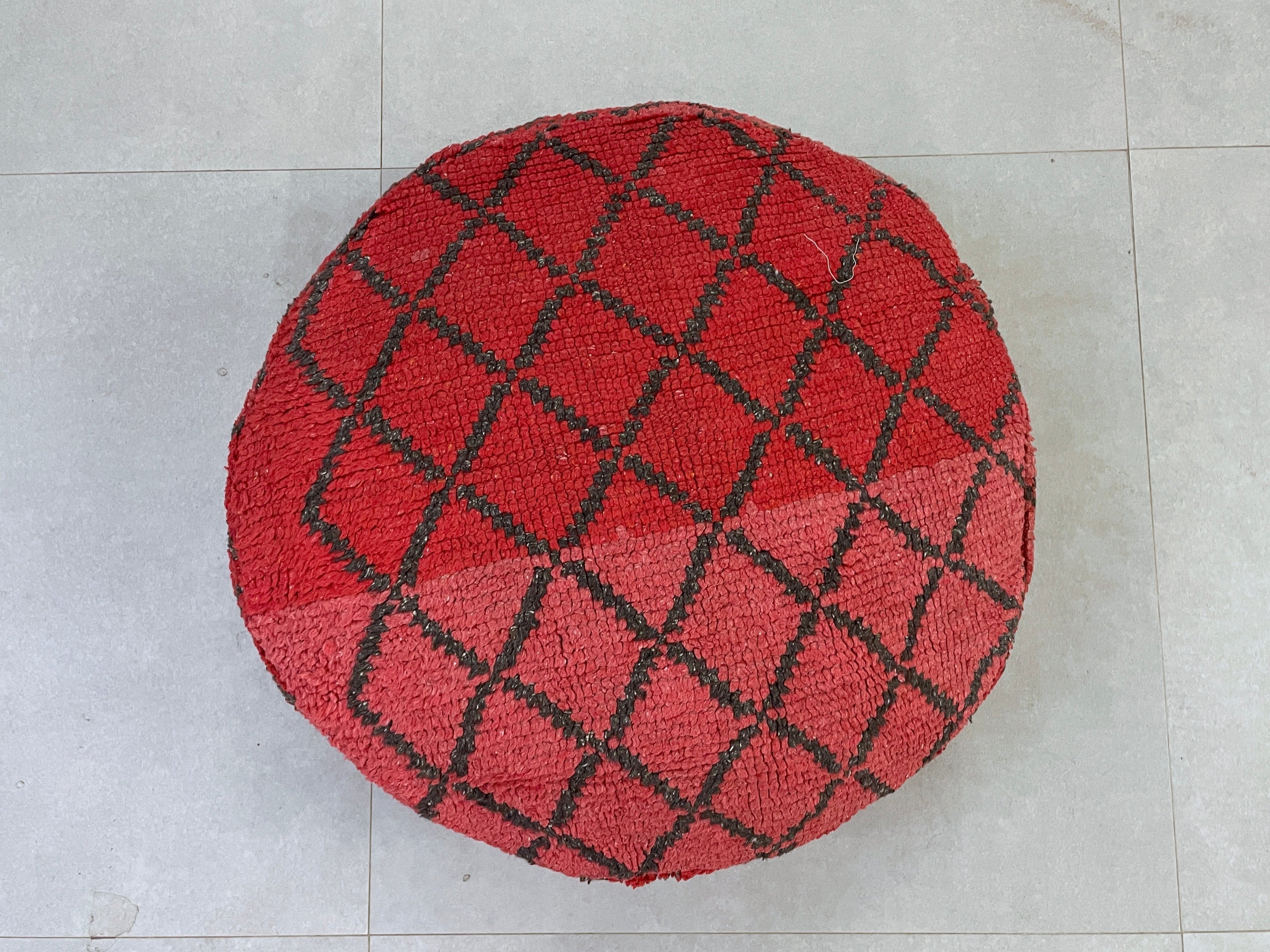 Round moroccan pouf cover - R51