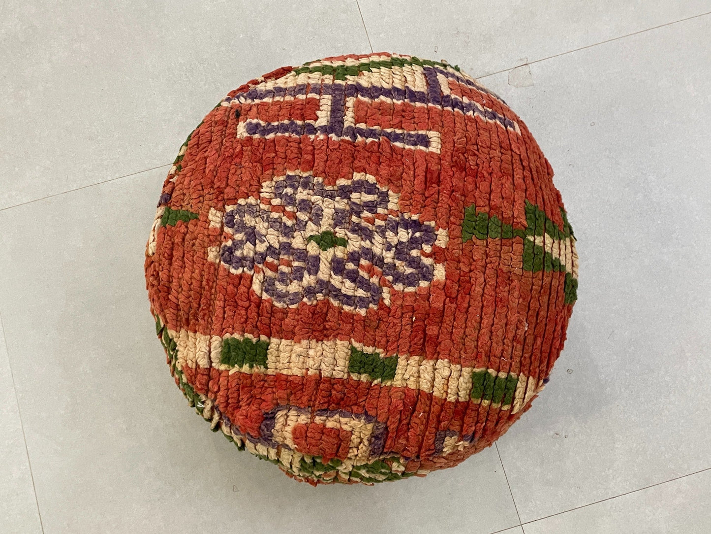 Round moroccan pouf cover - S10