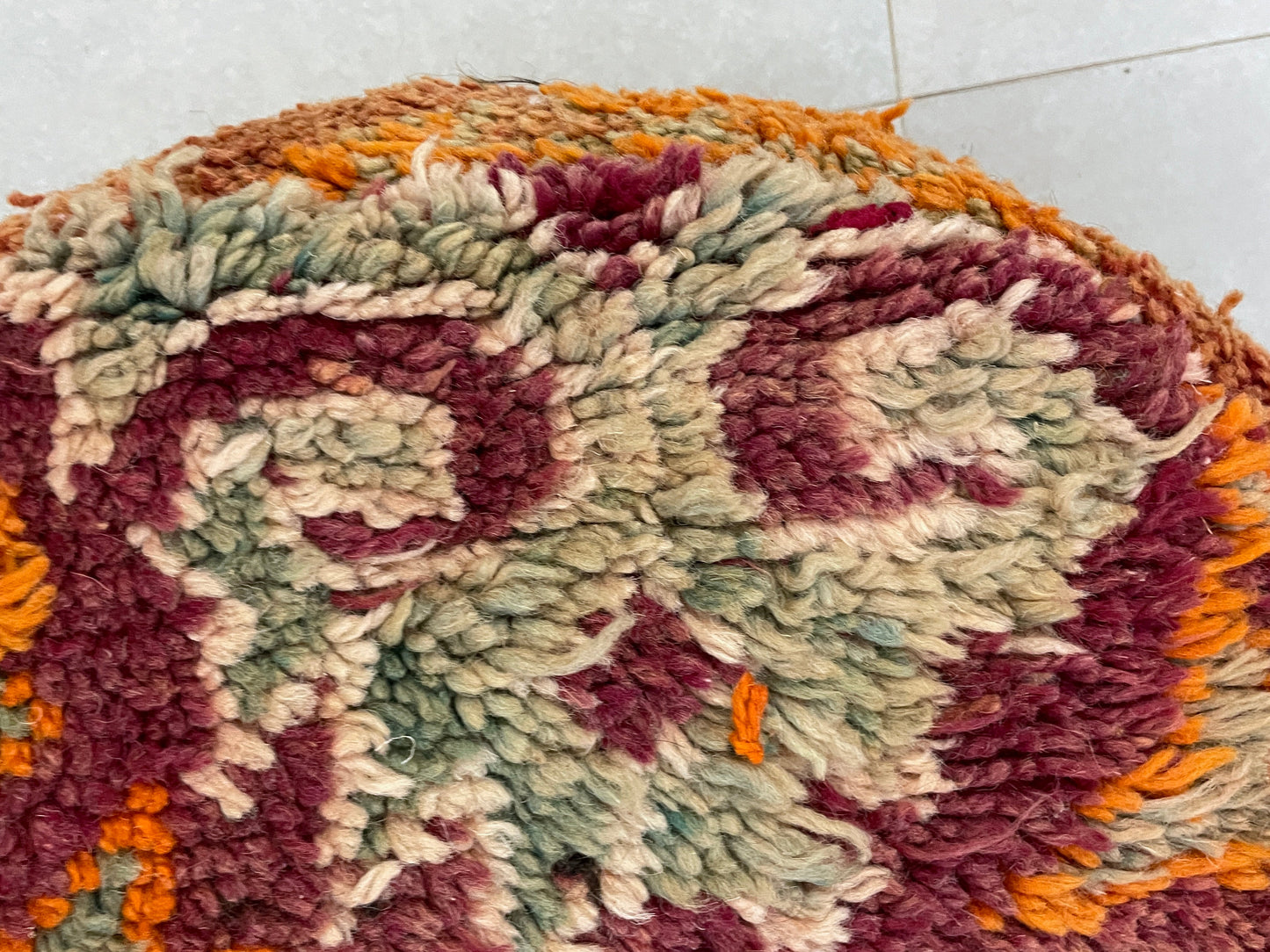 Round moroccan pouf cover - S18