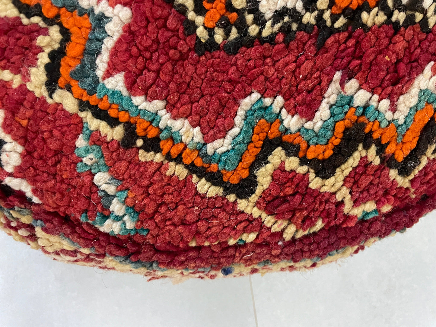 Round moroccan pouf cover - R33