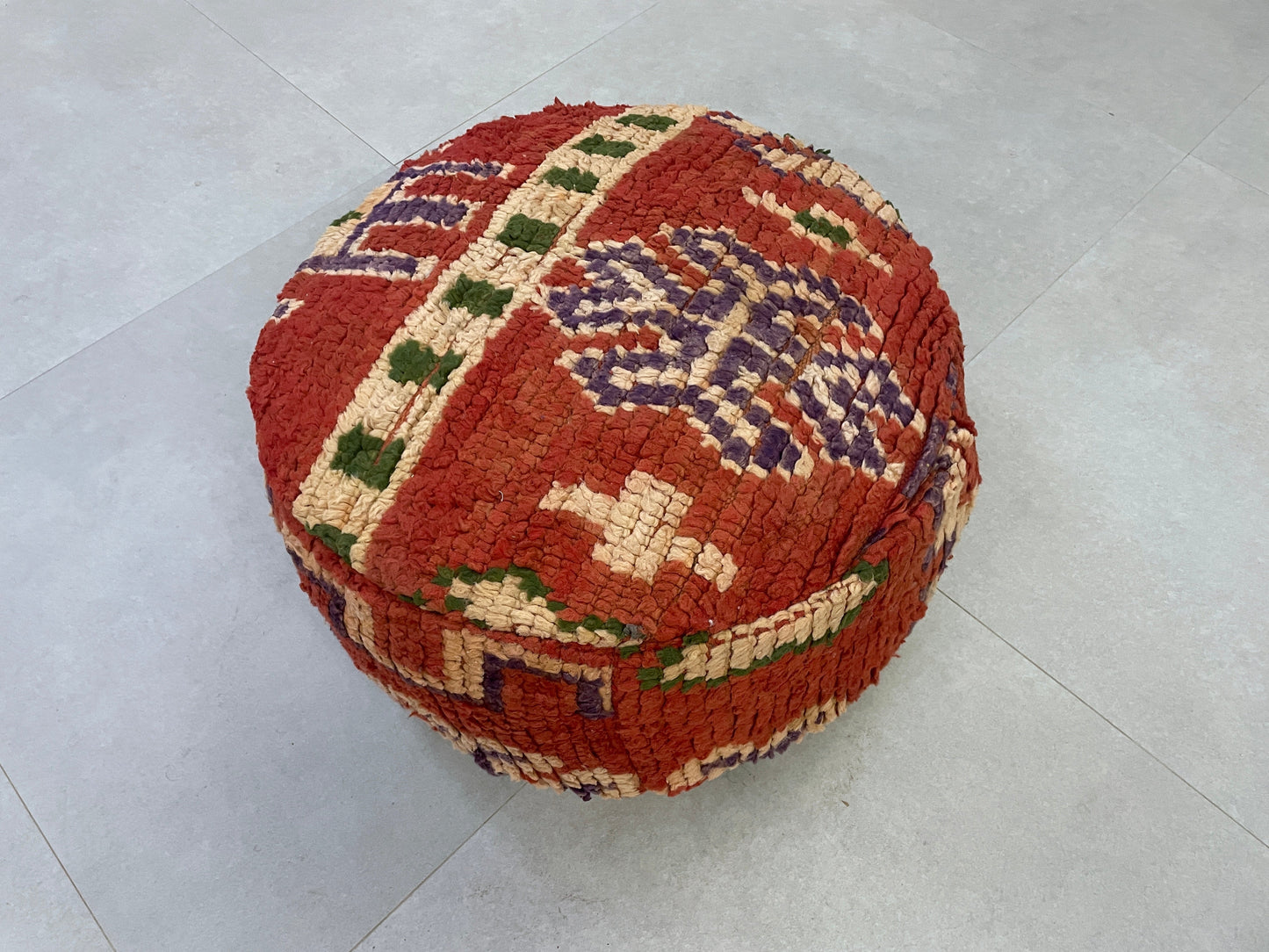 Round moroccan pouf cover - R43