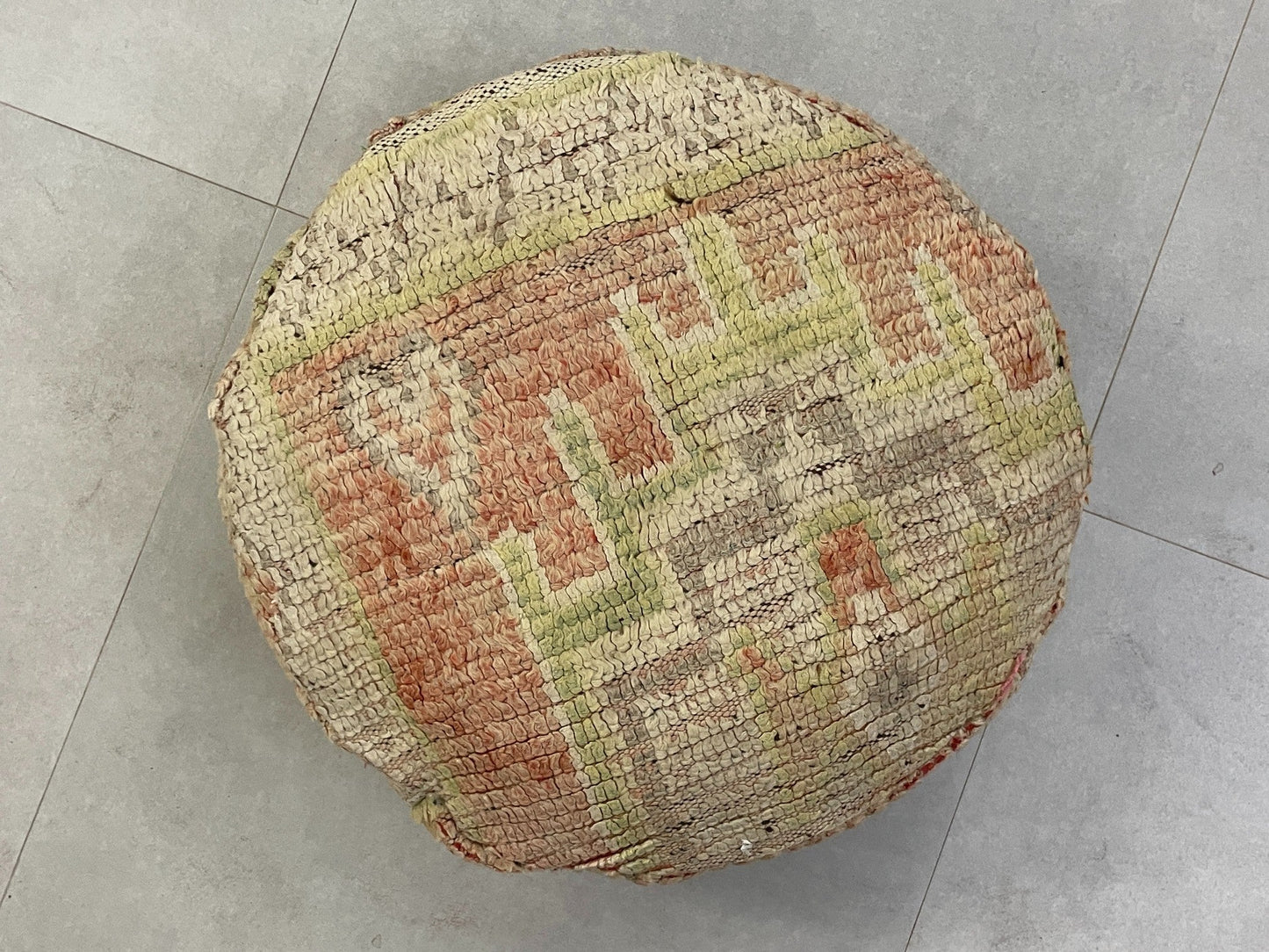 Round moroccan pouf cover - S36