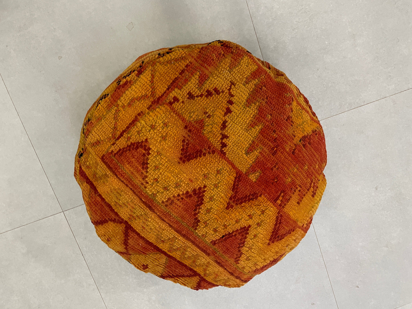 Round moroccan pouf cover - R32