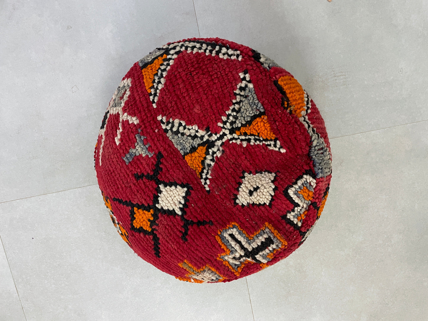 Round moroccan pouf cover - T2